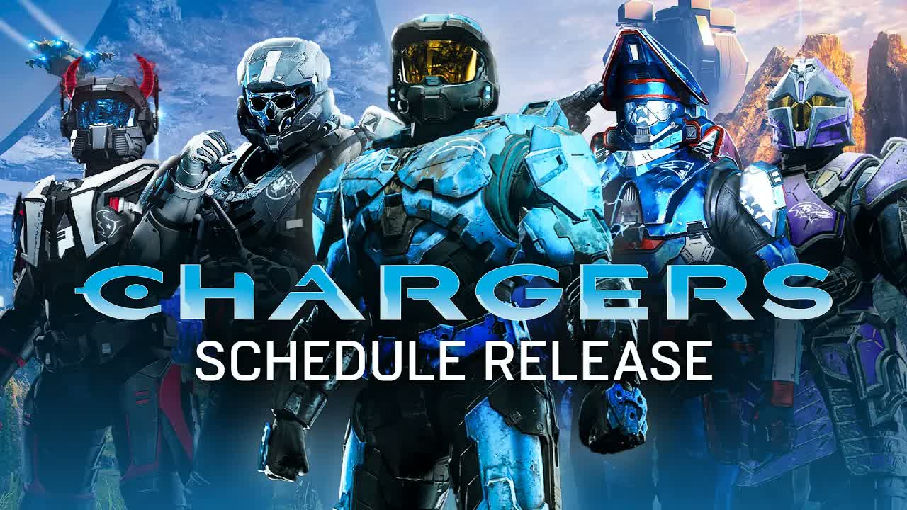 Schedule Release thumbnail featuring characters in a Halo world