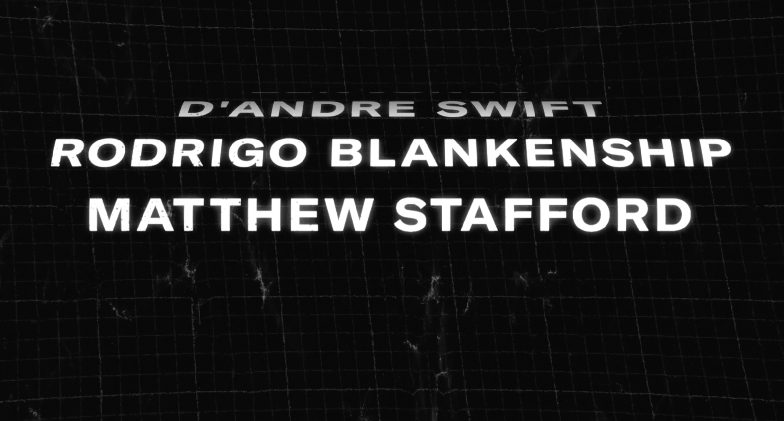 Thumbnail of a list of names in a motion graphics reel